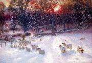 Joseph Farquharson Beneath the Snow Encumbered Branches oil painting